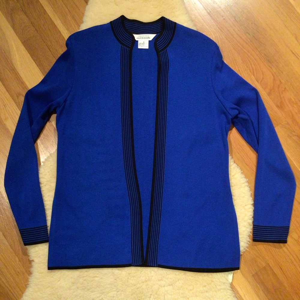 Vintage Misook blue cardigan